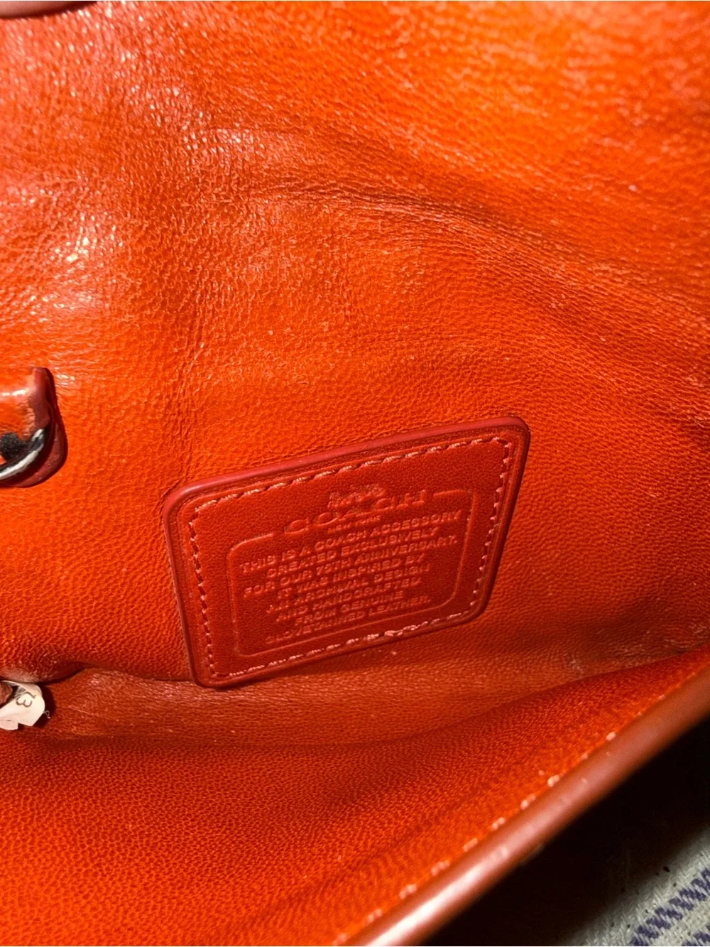 Vintage Coach Compact Leather Key Pouch in Brown